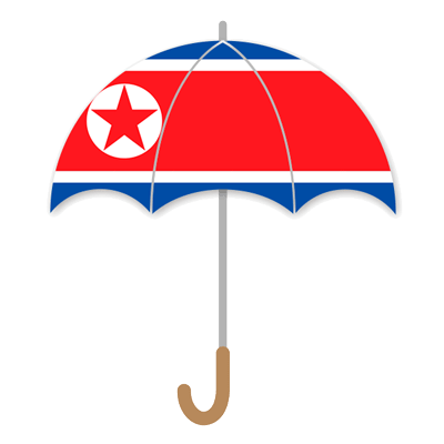 朝鮮民主主義人民共和国（北朝鮮）の国旗-傘