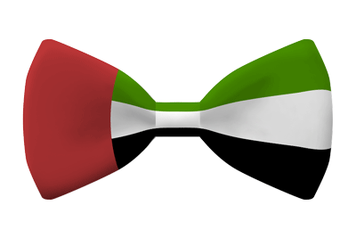 アラブ首長国連邦の国旗-蝶タイ