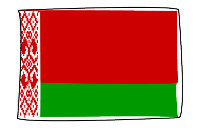 ベラルーシ共和国の国旗-グラフィティ