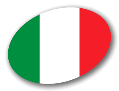 イタリア共和国の国旗-楕円