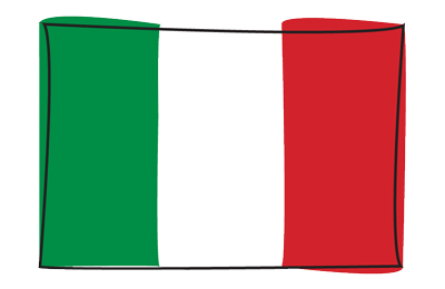 イタリア共和国の国旗-グラフィティ