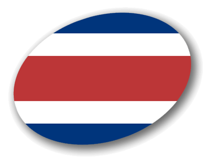 コスタリカ共和国の国旗-楕円