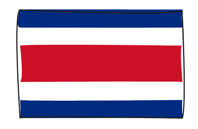 コスタリカ共和国の国旗-グラフィティ