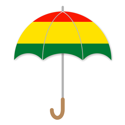 ボリビア多民族国の国旗-傘