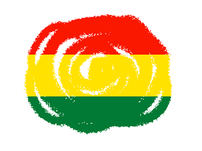 ボリビア多民族国の国旗-クラヨン2