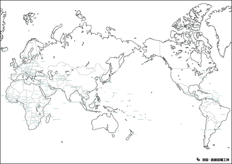 世界地図の無料ぬりえ ダウンロードサイト