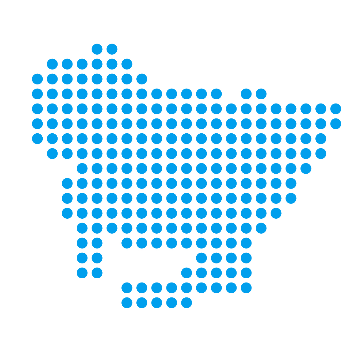 愛知県の無料フリーイラスト|ドット・丸2(青)