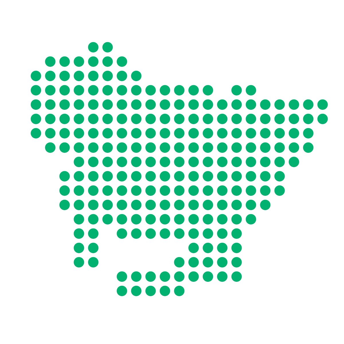 愛知県の無料フリーイラスト|ドット・丸2(緑)