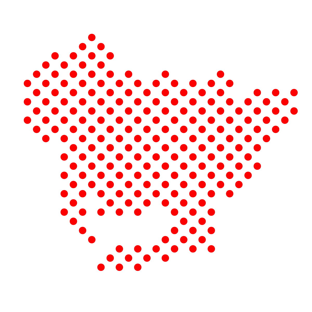 愛知県の無料フリーイラスト｜ドット・丸4(赤)