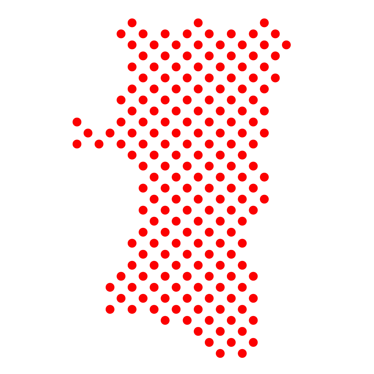 秋田県の無料フリーイラスト｜ドット・丸4(赤)