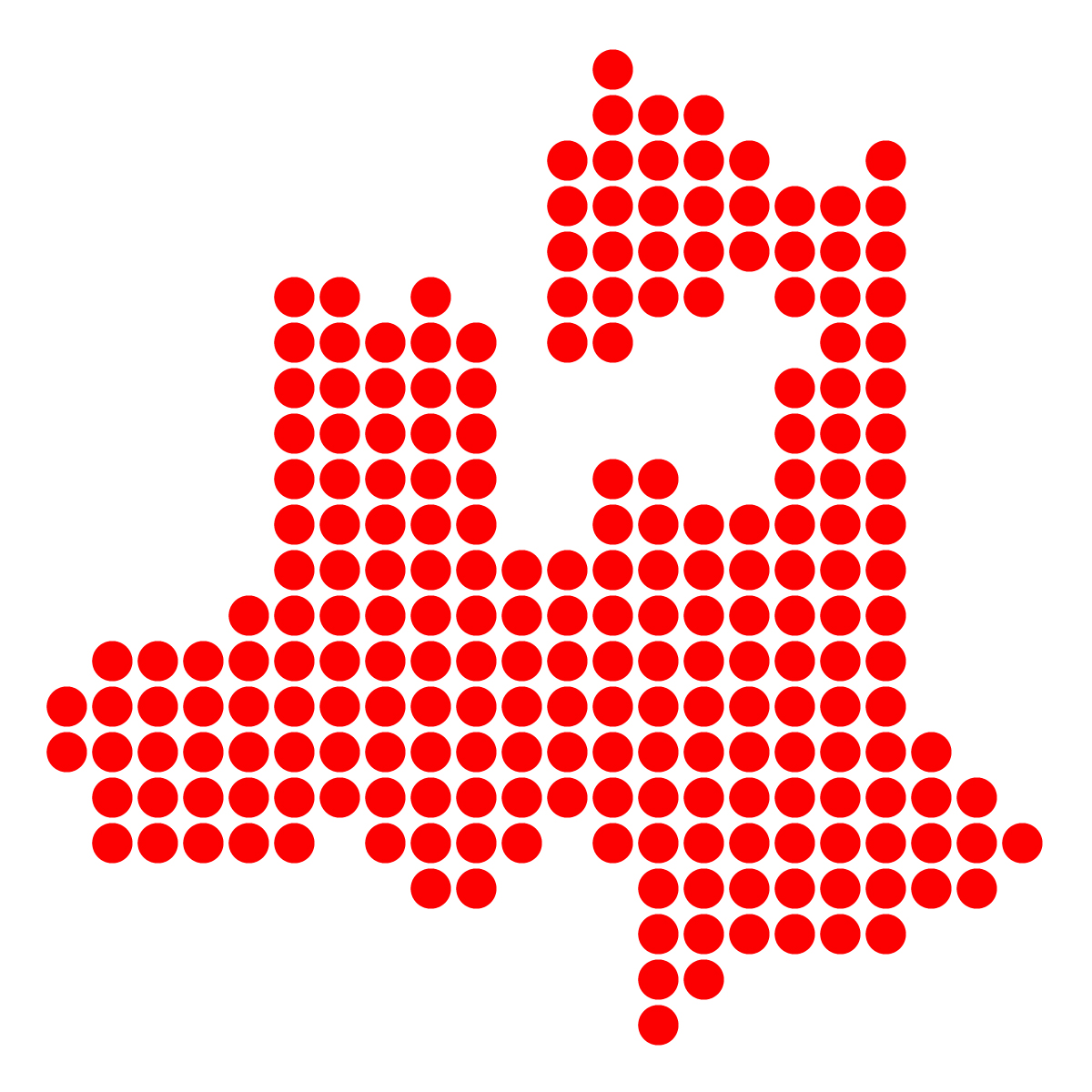 青森県の無料フリーイラスト｜ドット・丸1(赤)