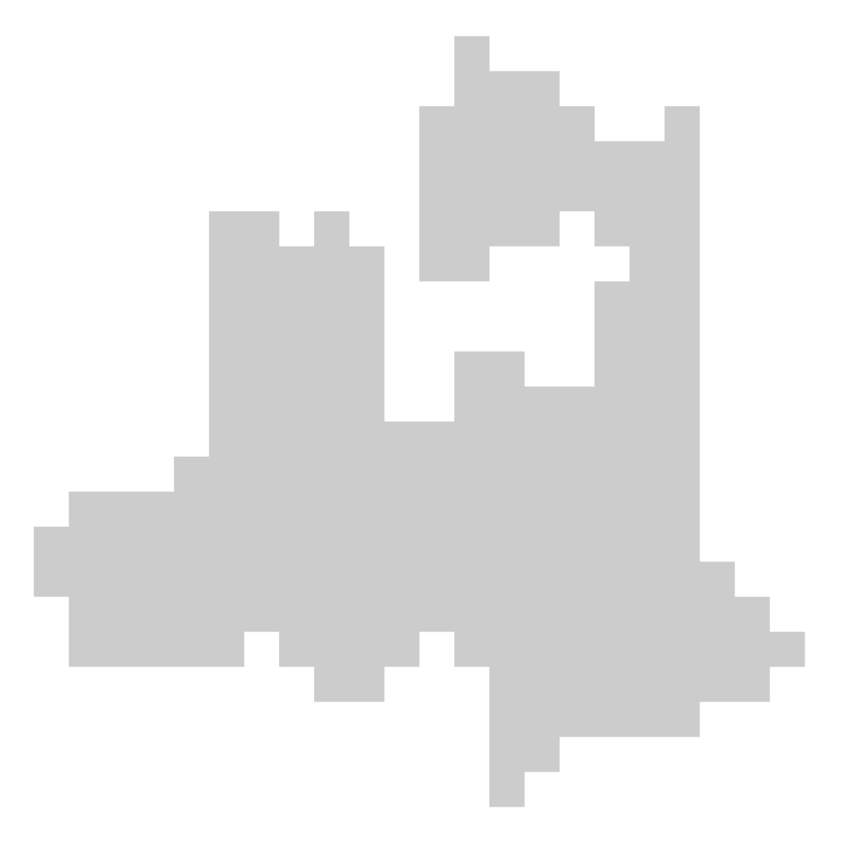 青森県の無料フリーイラスト｜ドット・四角3(グレー)