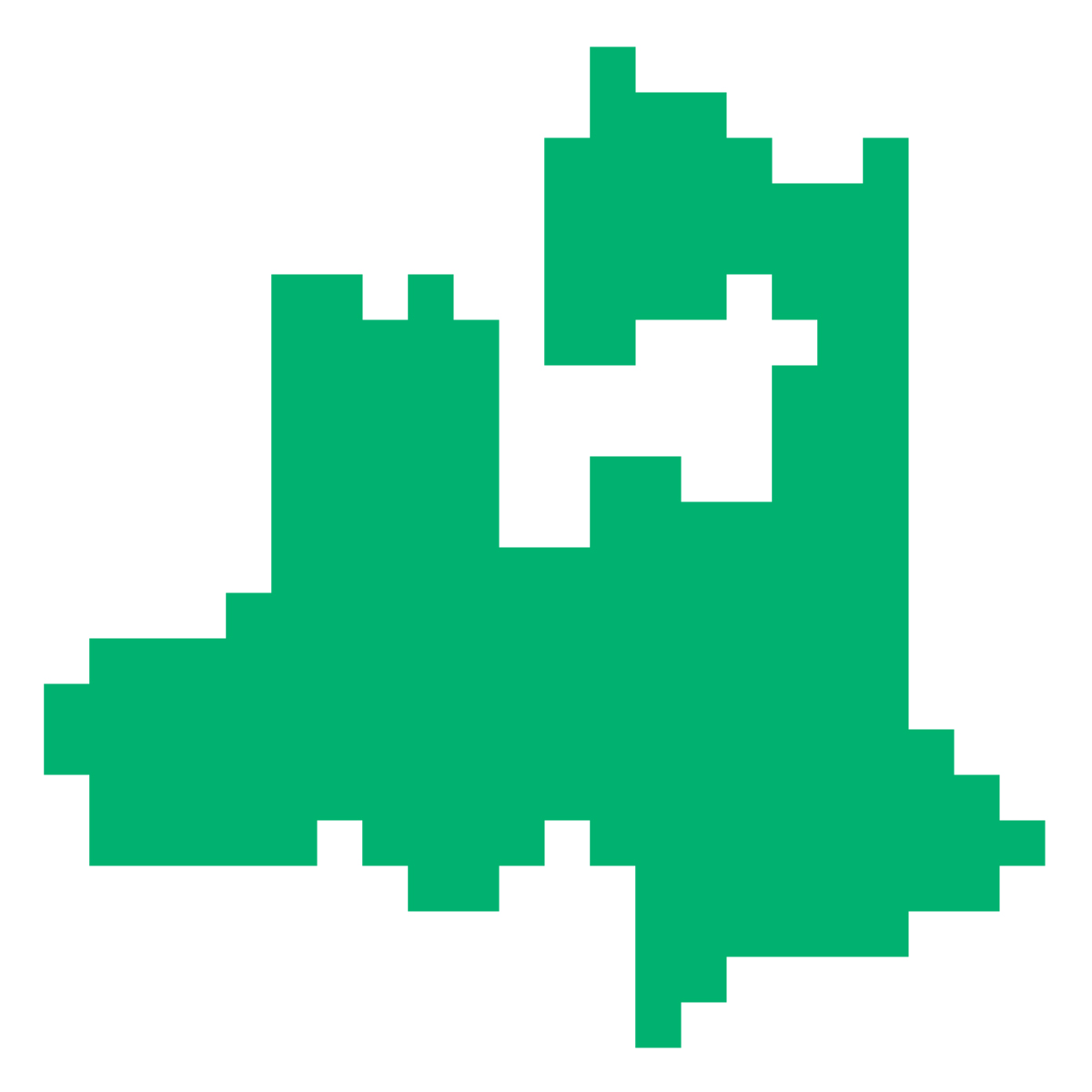 青森県の無料フリーイラスト｜ドット・四角3(緑)