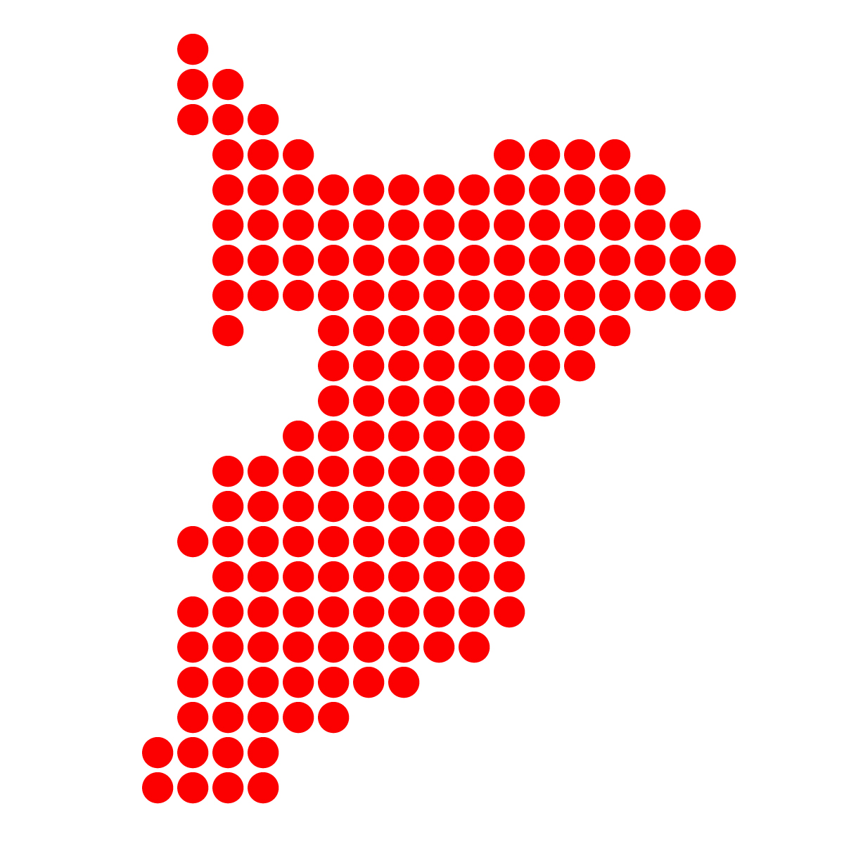 千葉県の無料フリーイラスト｜ドット・丸1(赤)