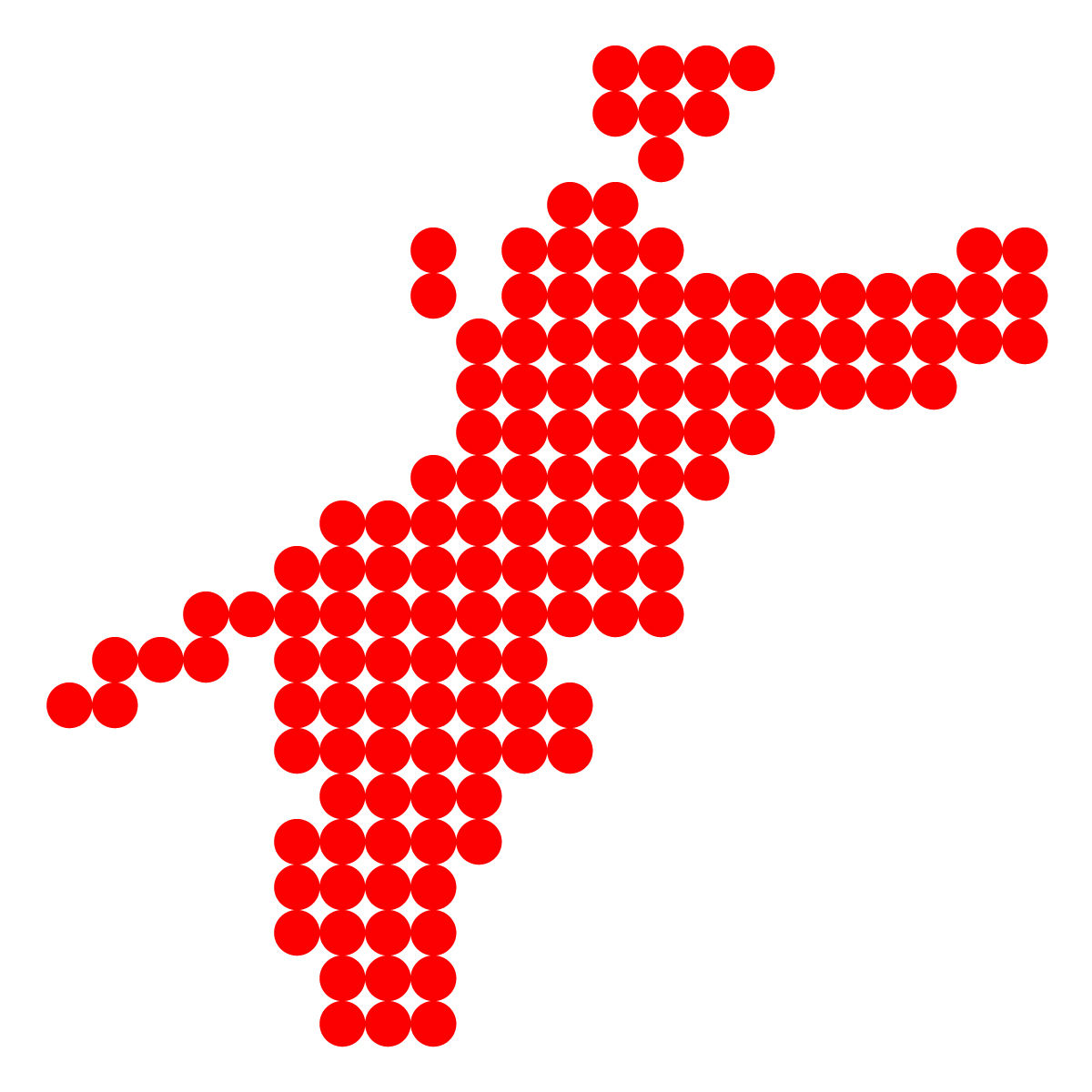 愛媛県の無料フリーイラスト|ドット・丸3(赤)