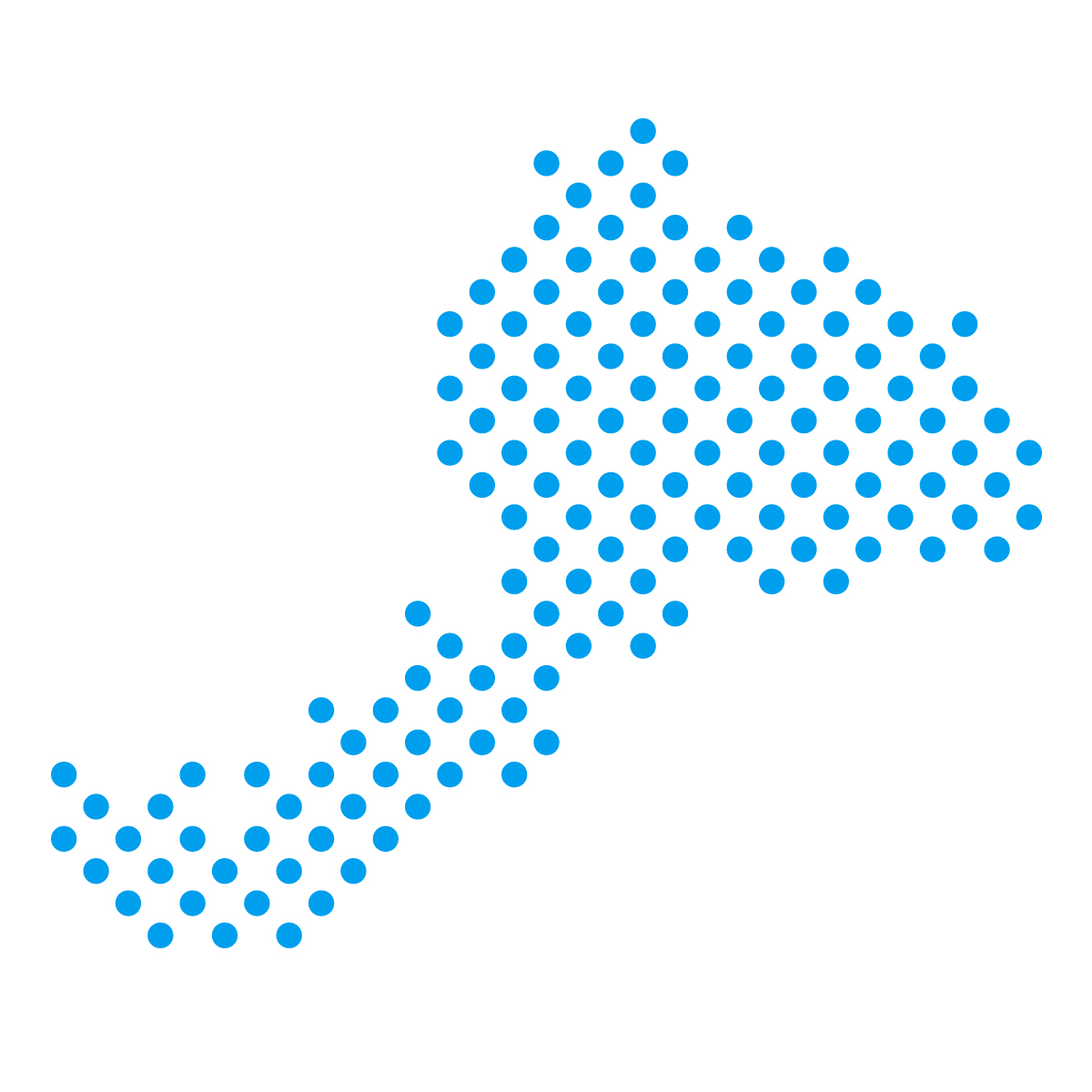 福井県の無料フリーイラスト｜ドット・丸4(青)