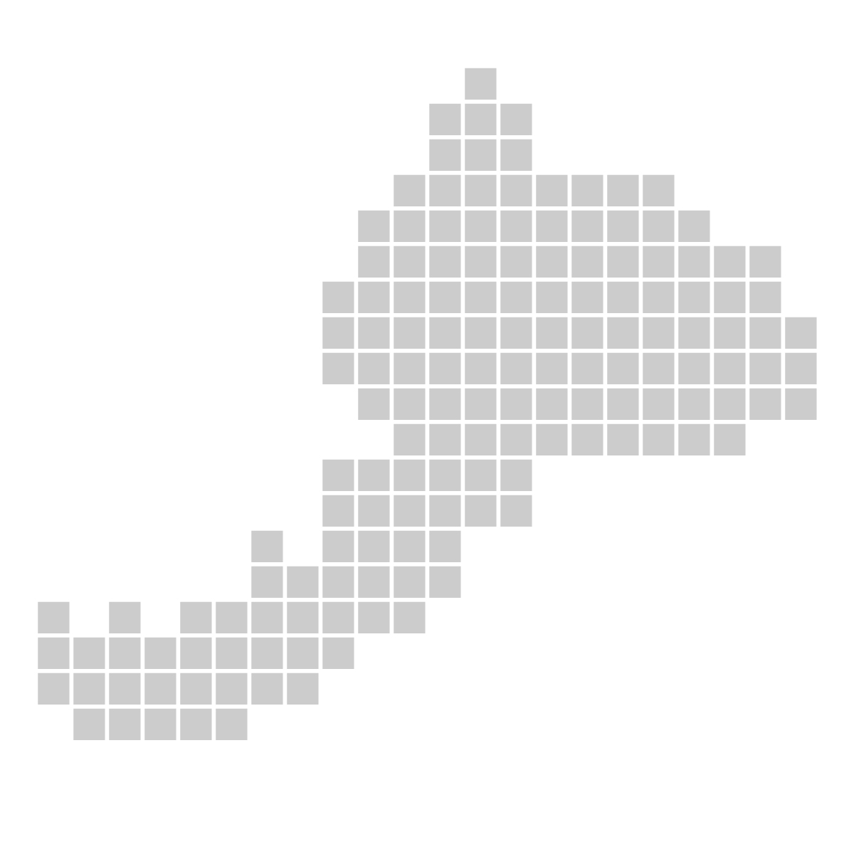 福井県の無料フリーイラスト|ドット・四角1(グレー)