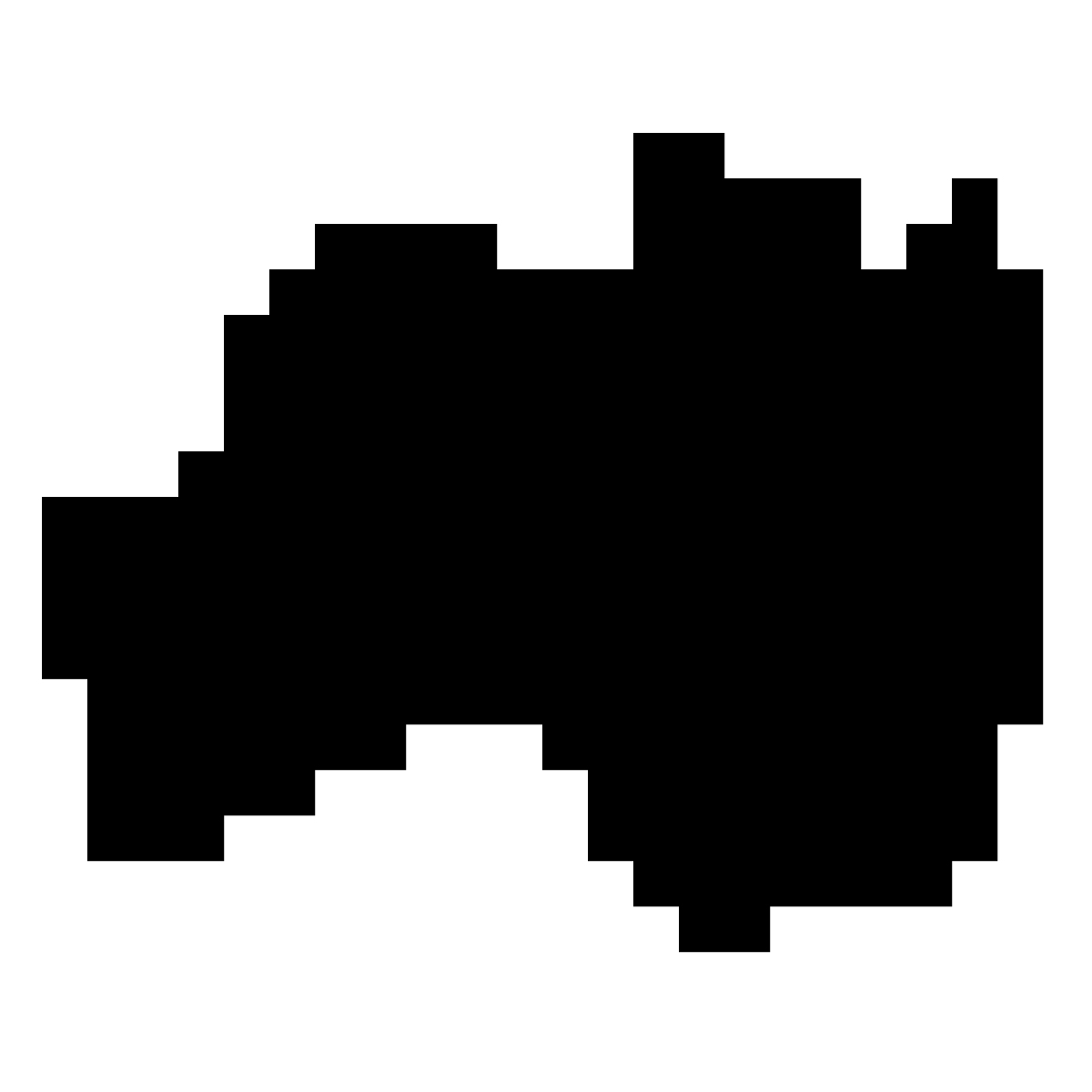 福島県の無料フリーイラスト｜ドット・四角3(黒)