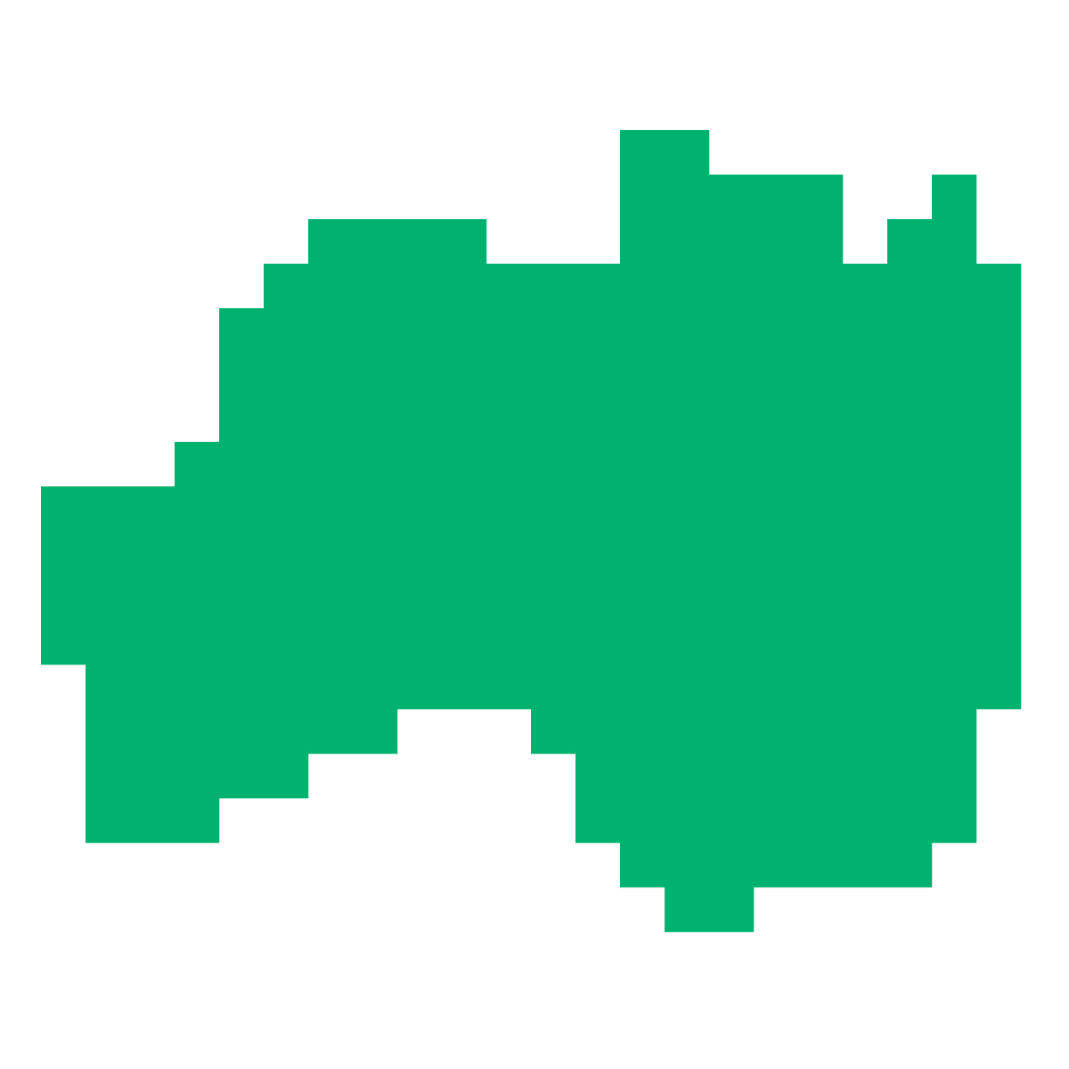 福島県の無料フリーイラスト|ドット・四角3(緑)