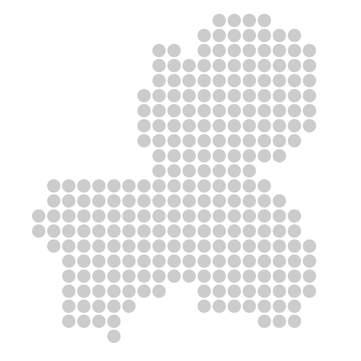 岐阜県の無料フリーイラスト|ドット・丸1(グレー)