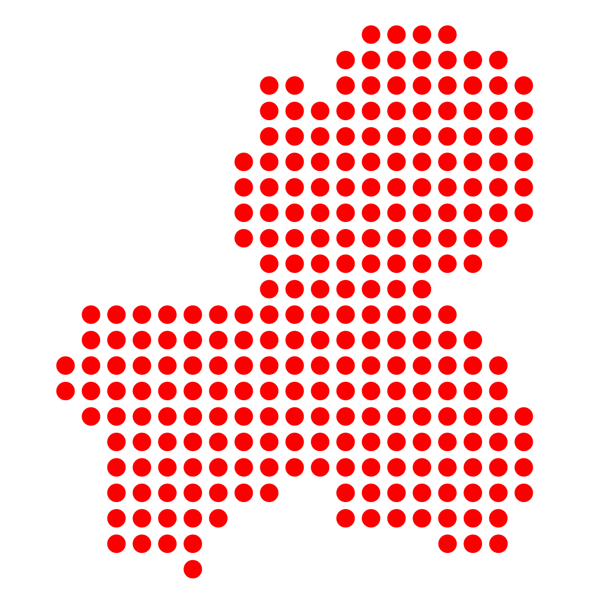 岐阜県の無料フリーイラスト|ドット・丸2(赤)