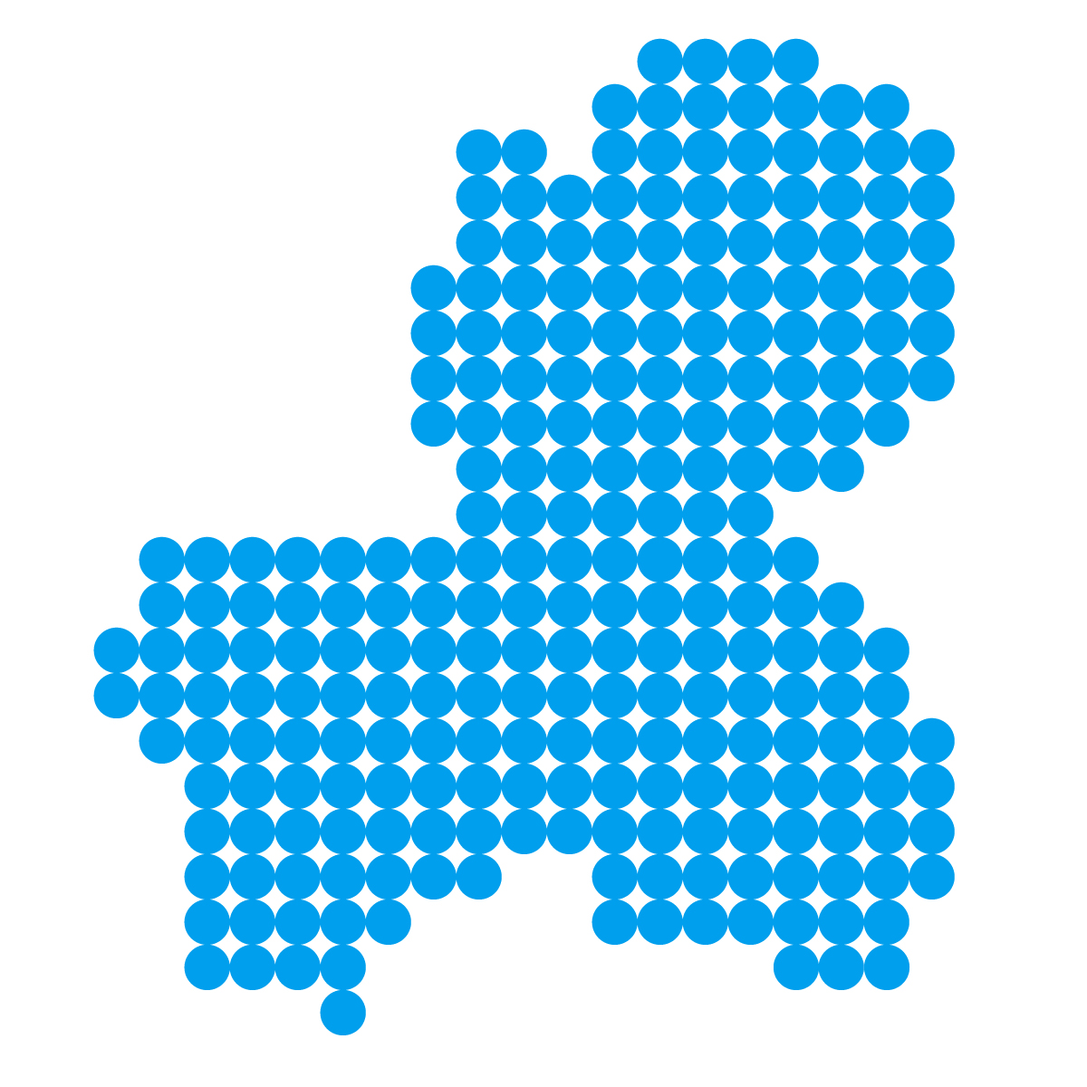 岐阜県の無料フリーイラスト|ドット・丸3(青)