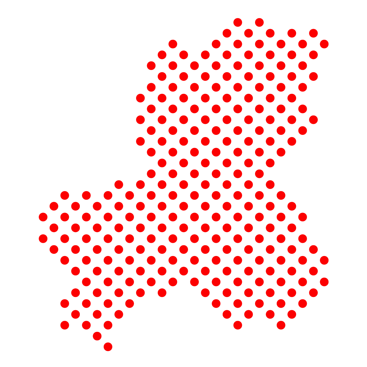 岐阜県の無料フリーイラスト|ドット・丸4(赤)