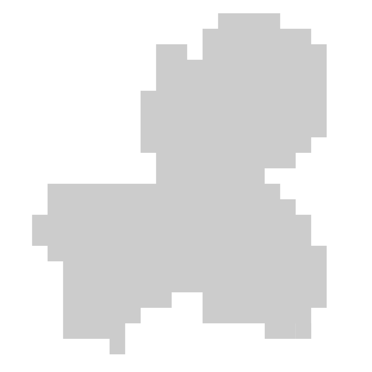 岐阜県の無料フリーイラスト｜ドット・四角3(グレー)