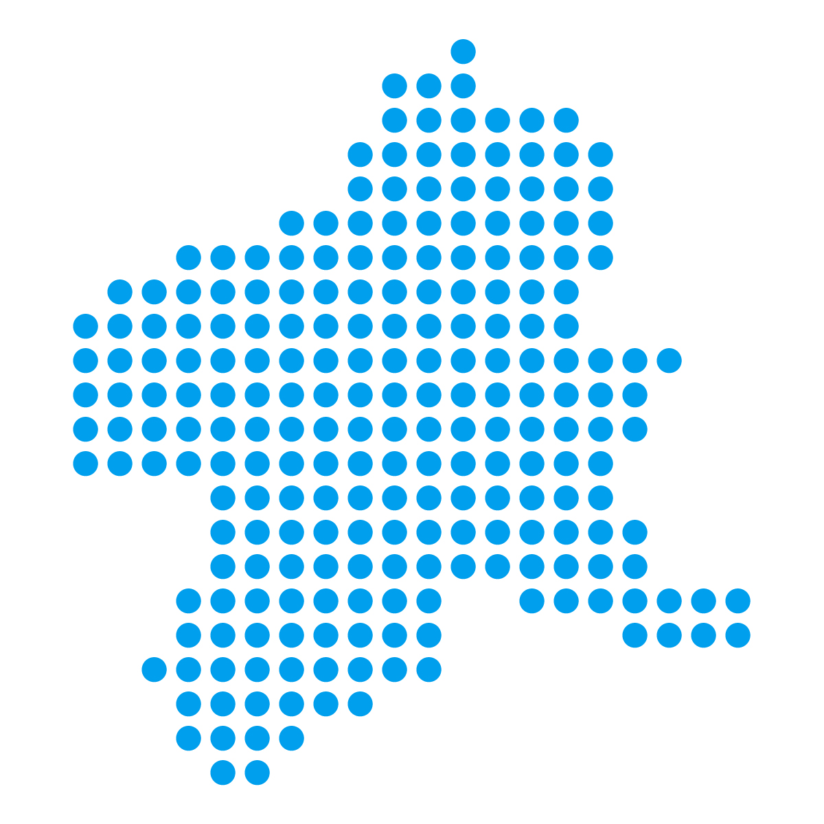 群馬県の無料フリーイラスト｜ドット・丸2(青)