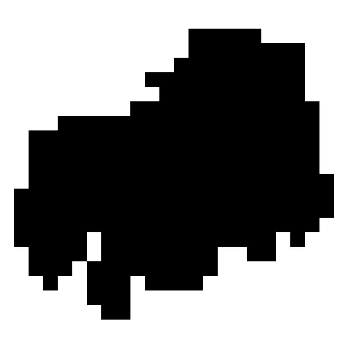 広島県の無料フリーイラスト｜ドット・四角3(黒)