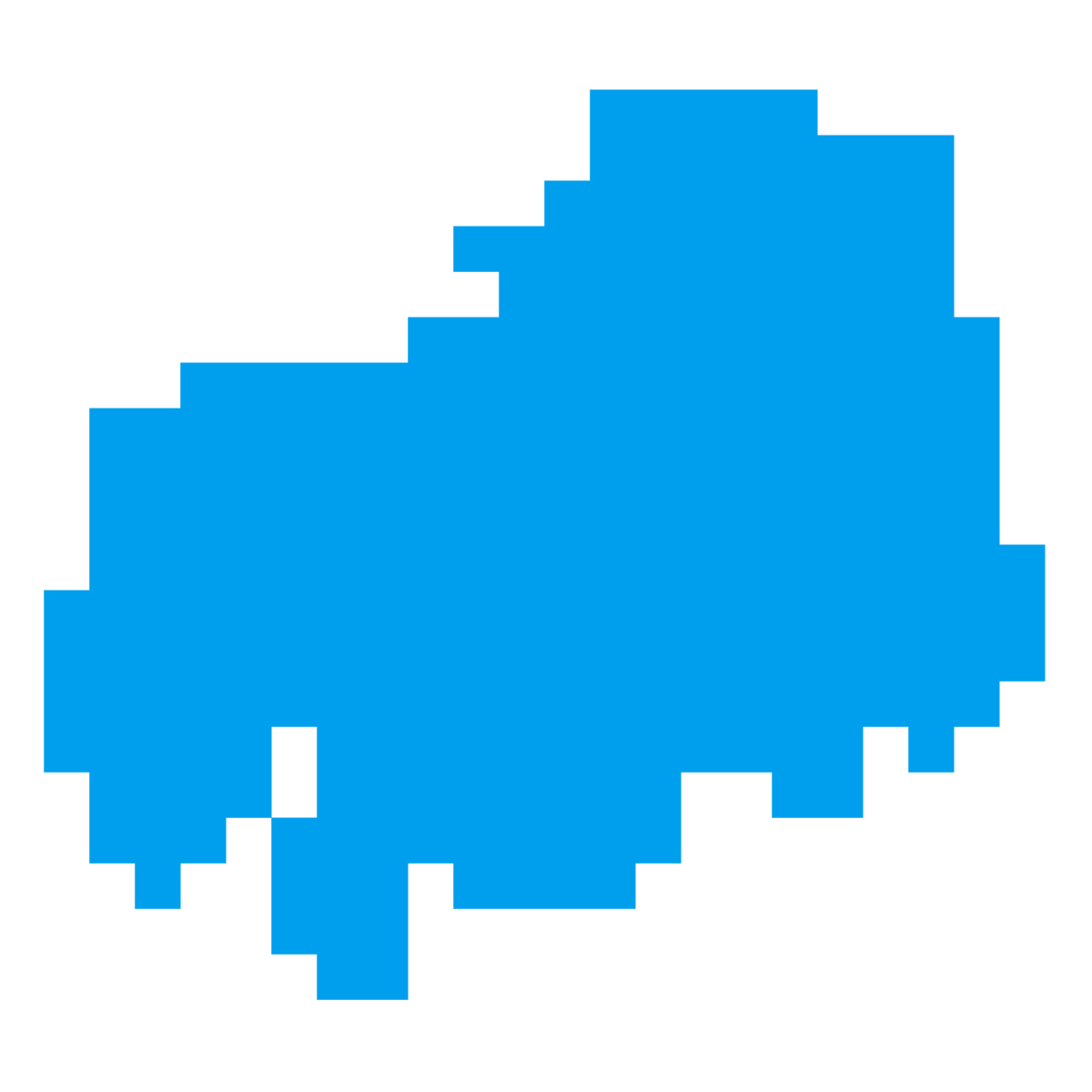 広島県の無料フリーイラスト|ドット・四角3(青)