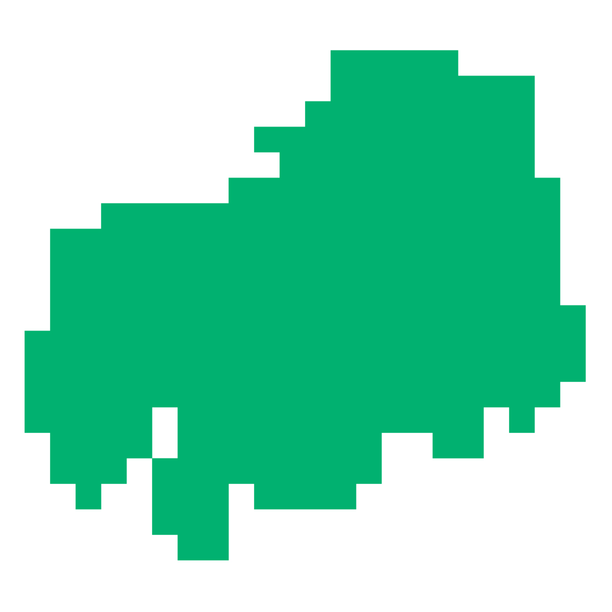 広島県の無料フリーイラスト|ドット・四角3(緑)
