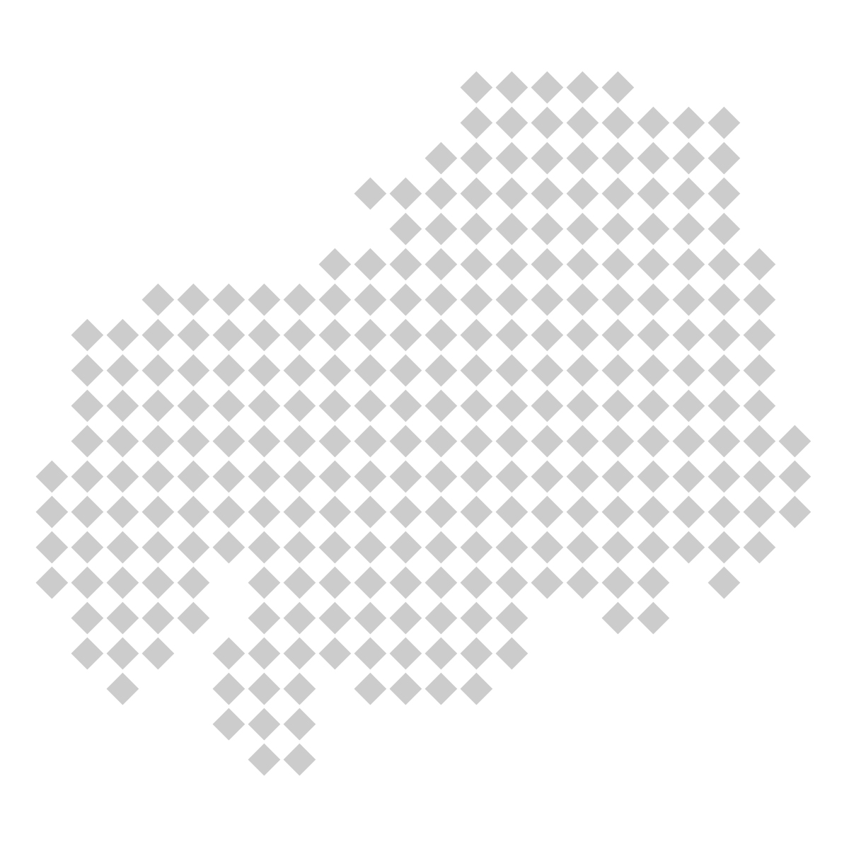 広島県の無料フリーイラスト|ドット・四角4(グレー)