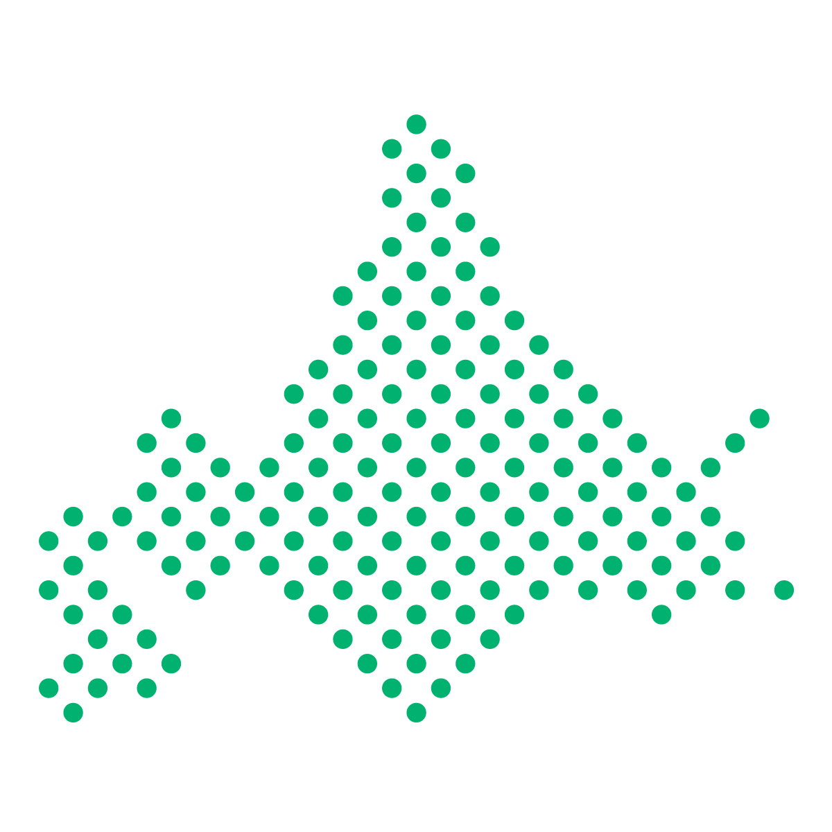 北海道の無料フリーイラスト｜ドット・丸4(緑)