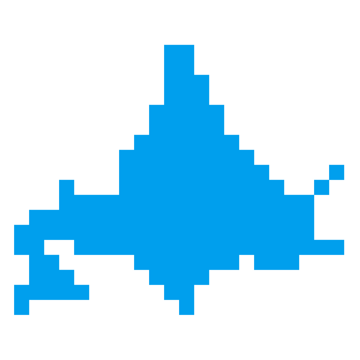 北海道の無料フリーイラスト｜ドット・四角3(青)