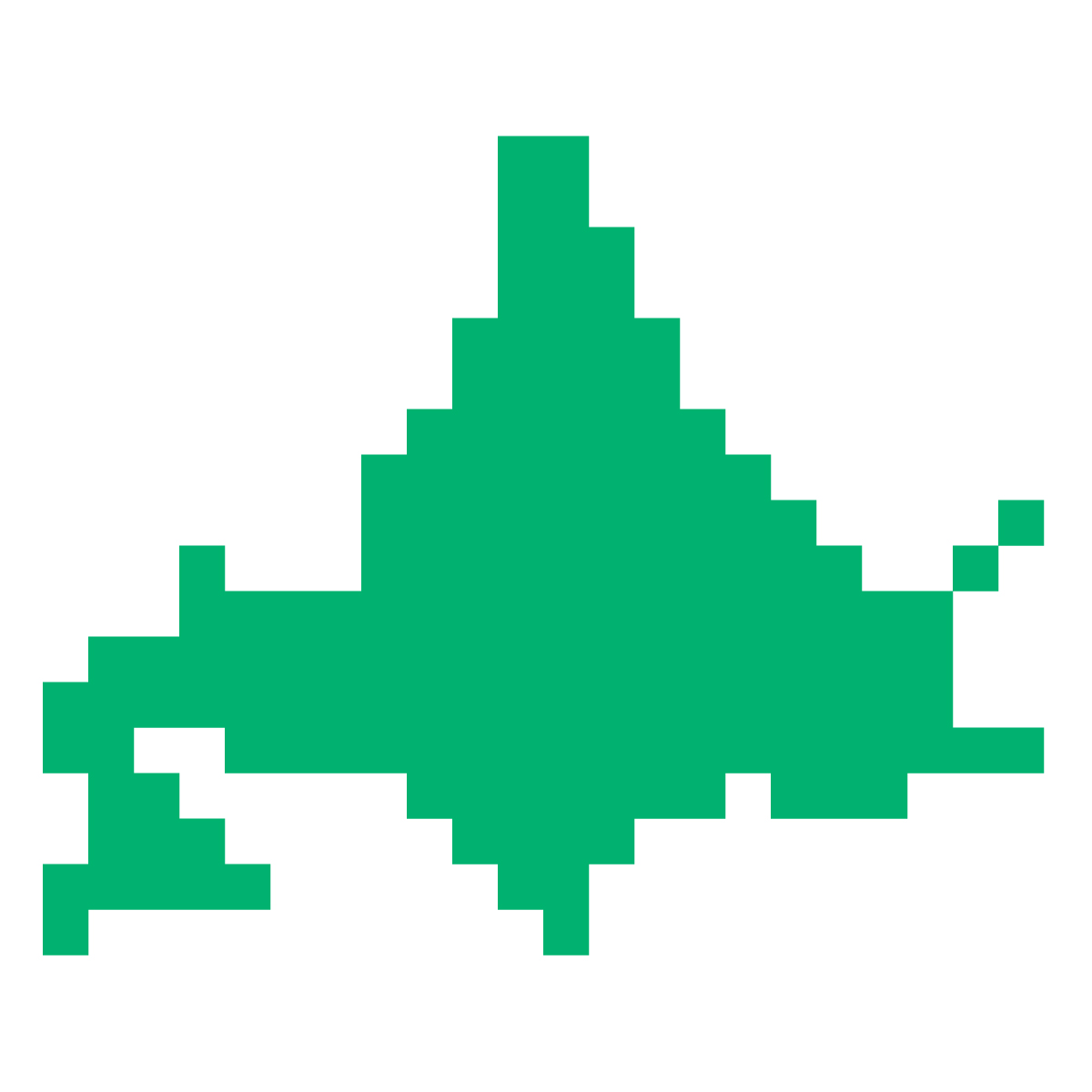 北海道の無料フリーイラスト|ドット・四角3(緑)