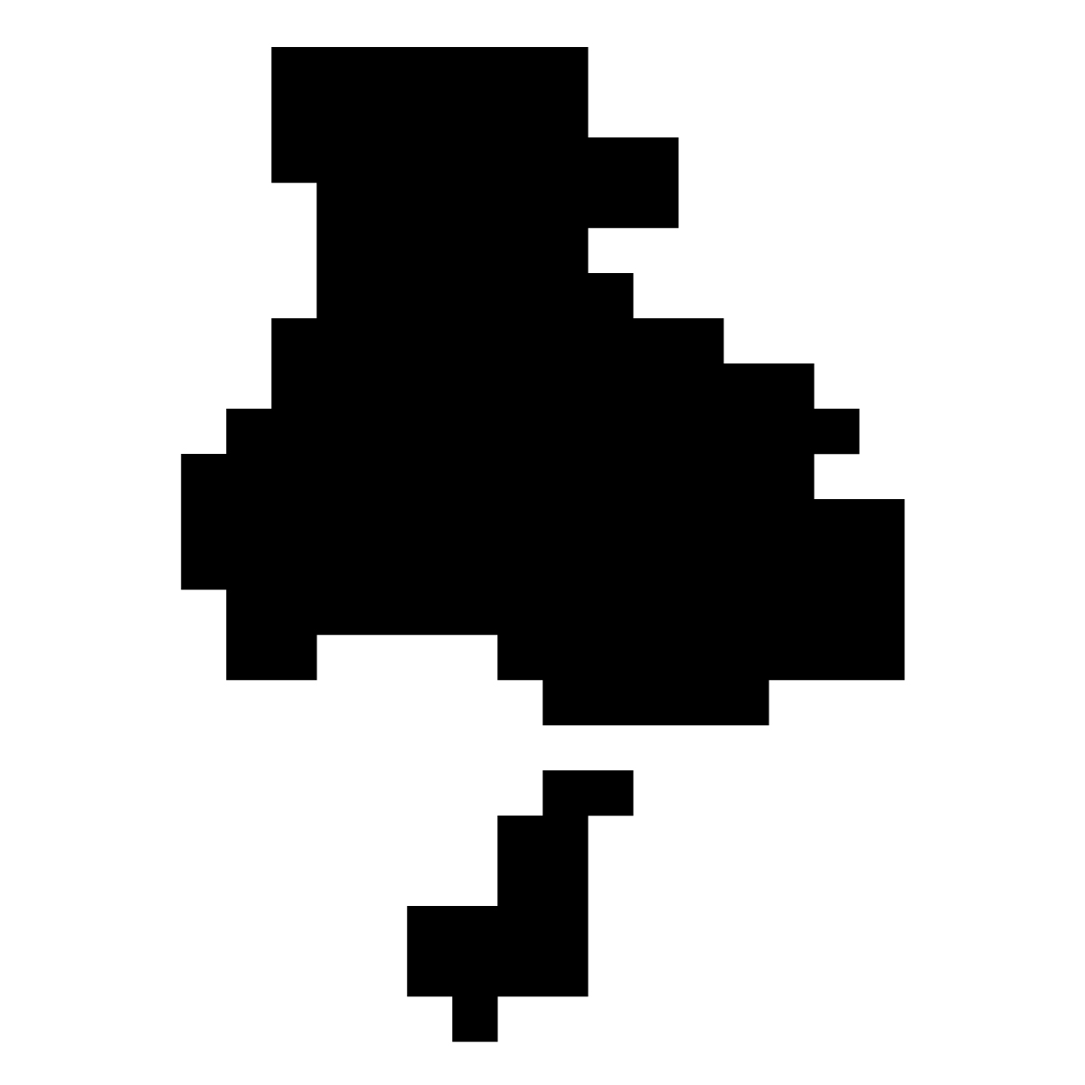 兵庫県の無料フリーイラスト|ドット・四角3(黒)