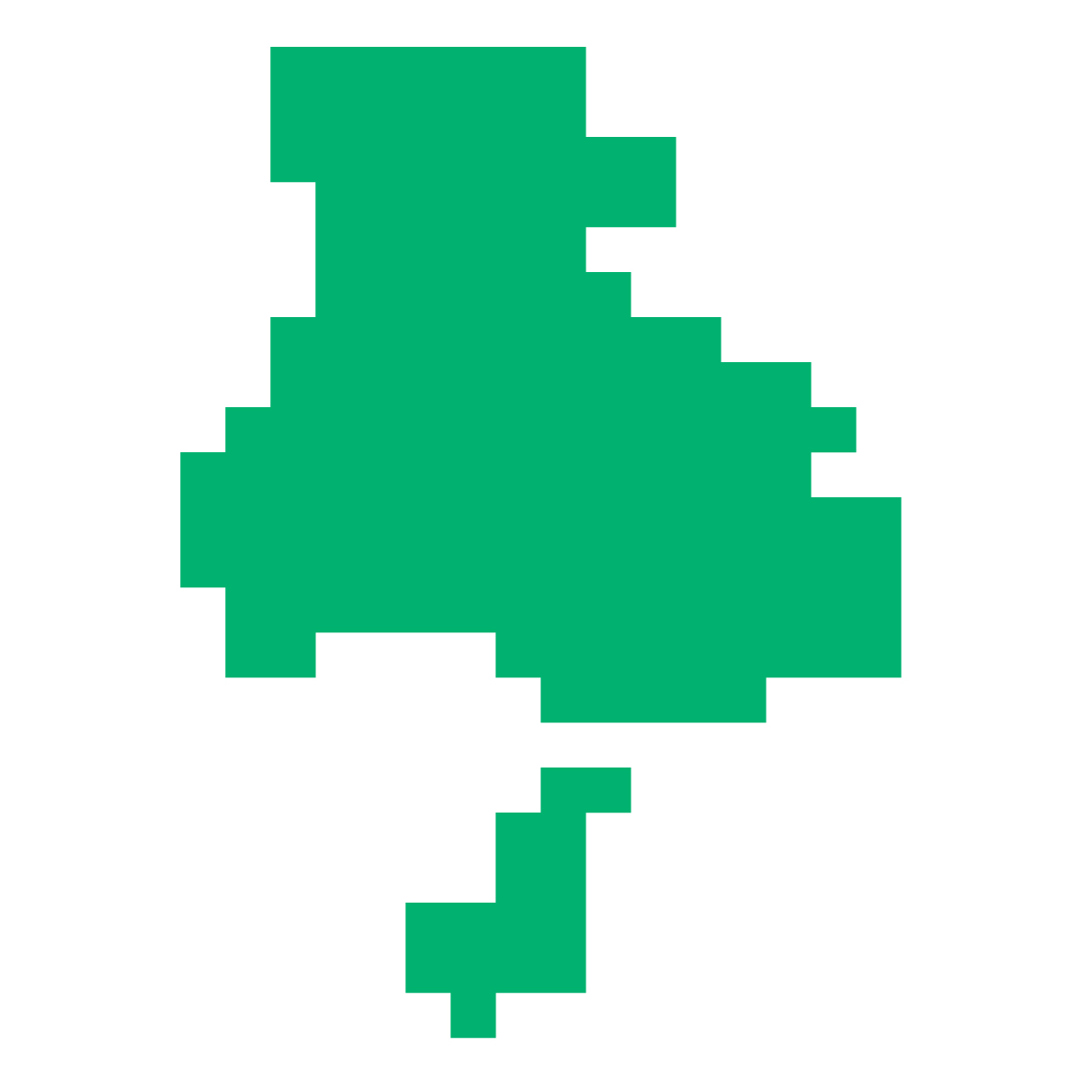 兵庫県の無料フリーイラスト|ドット・四角3(緑)