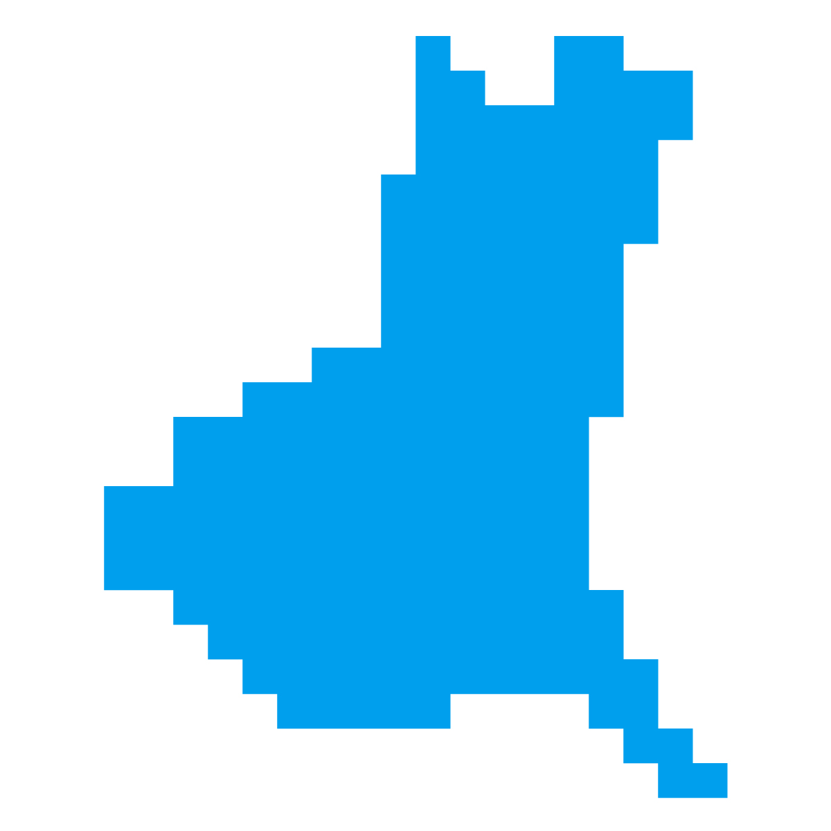 茨城県の無料フリーイラスト|ドット・四角3(青)