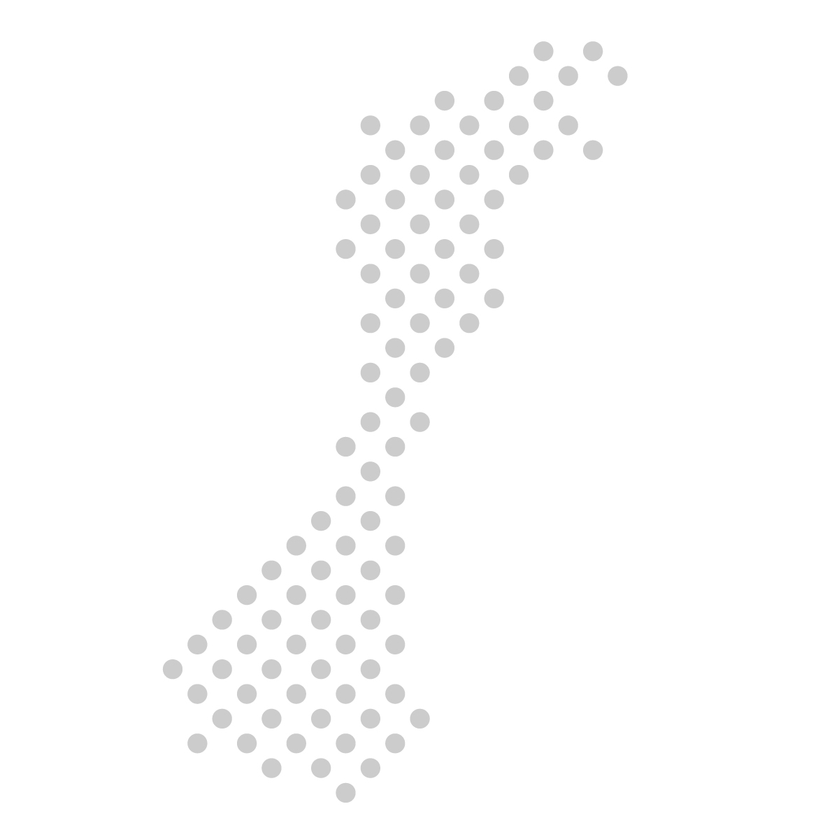 石川県の無料フリーイラスト｜ドット・丸4(グレー)