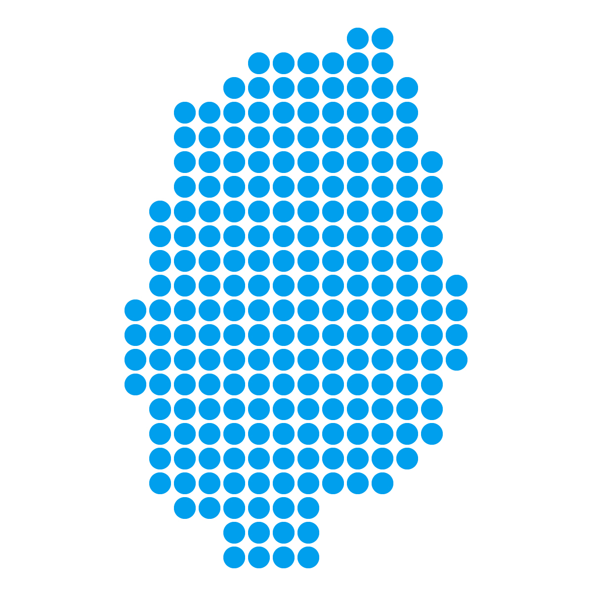 岩手県の無料フリーイラスト｜ドット・丸1(青)