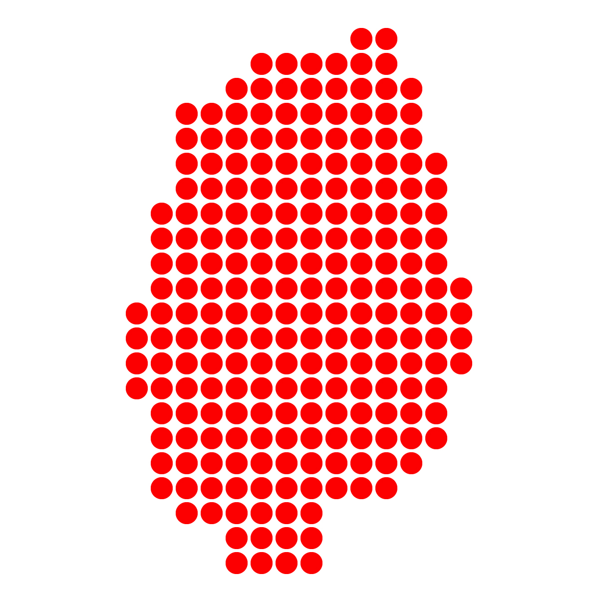 岩手県の無料フリーイラスト｜ドット・丸1(赤)