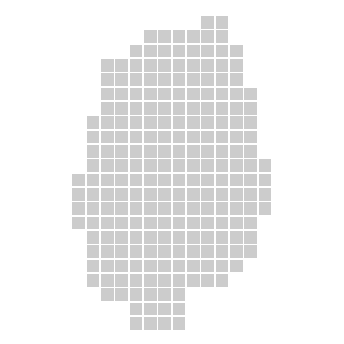 岩手県の無料フリーイラスト｜ドット・四角1(グレー)