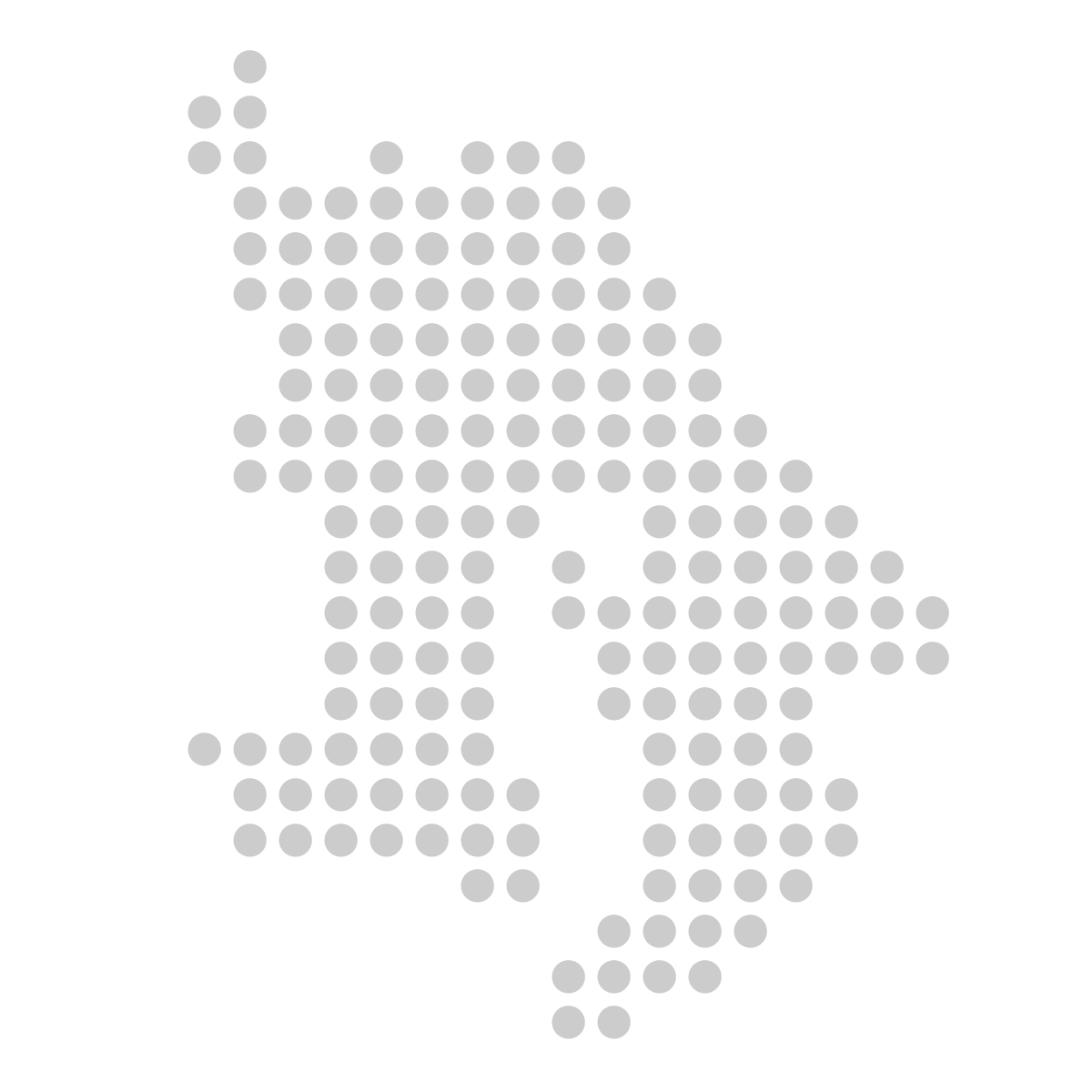 鹿児島県の無料フリーイラスト｜ドット・丸2(グレー)