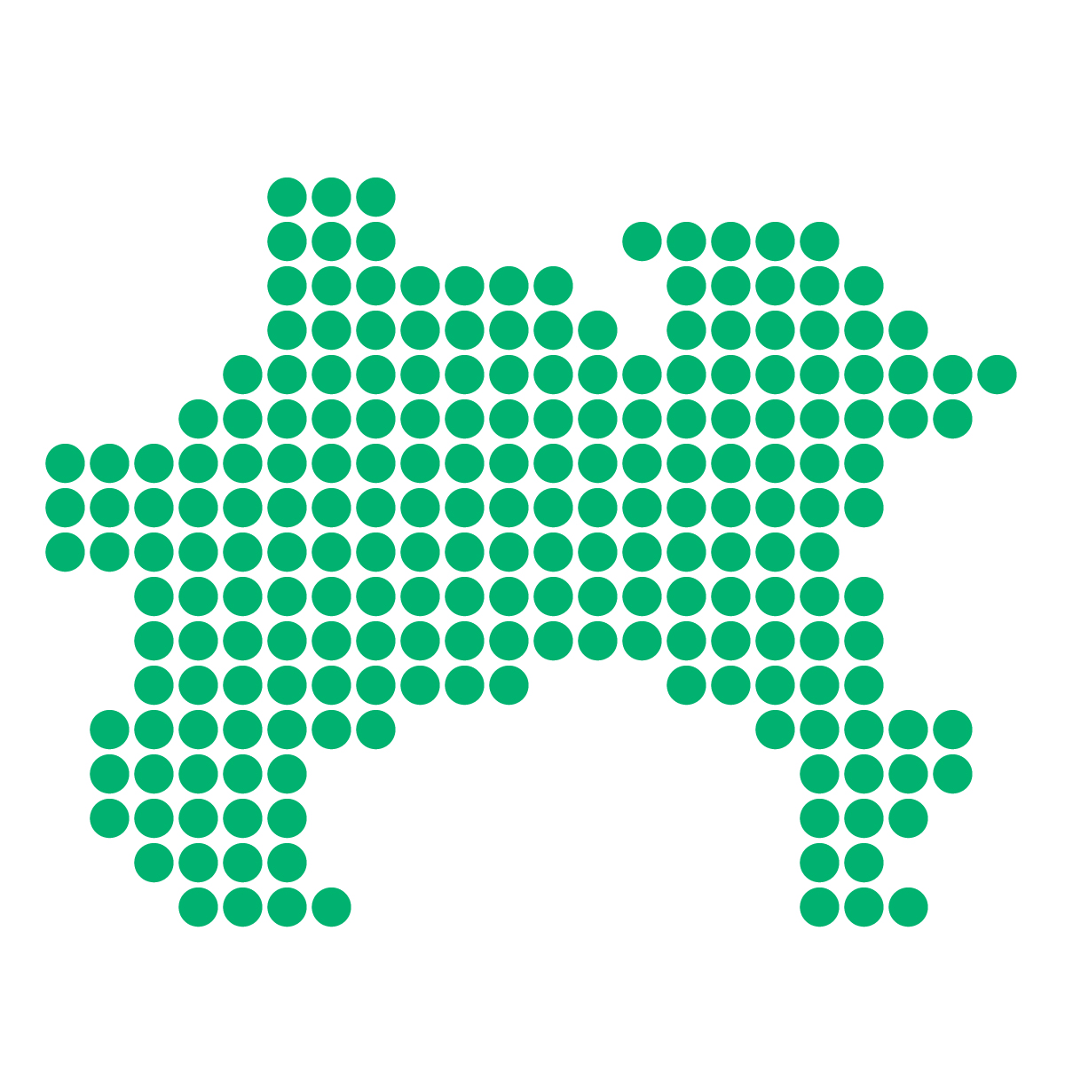 神奈川県の無料フリーイラスト|ドット・丸1(緑)