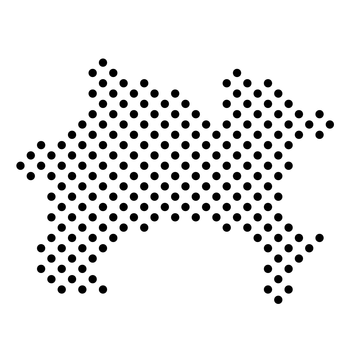 神奈川県の無料フリーイラスト｜ドット・丸4(黒)