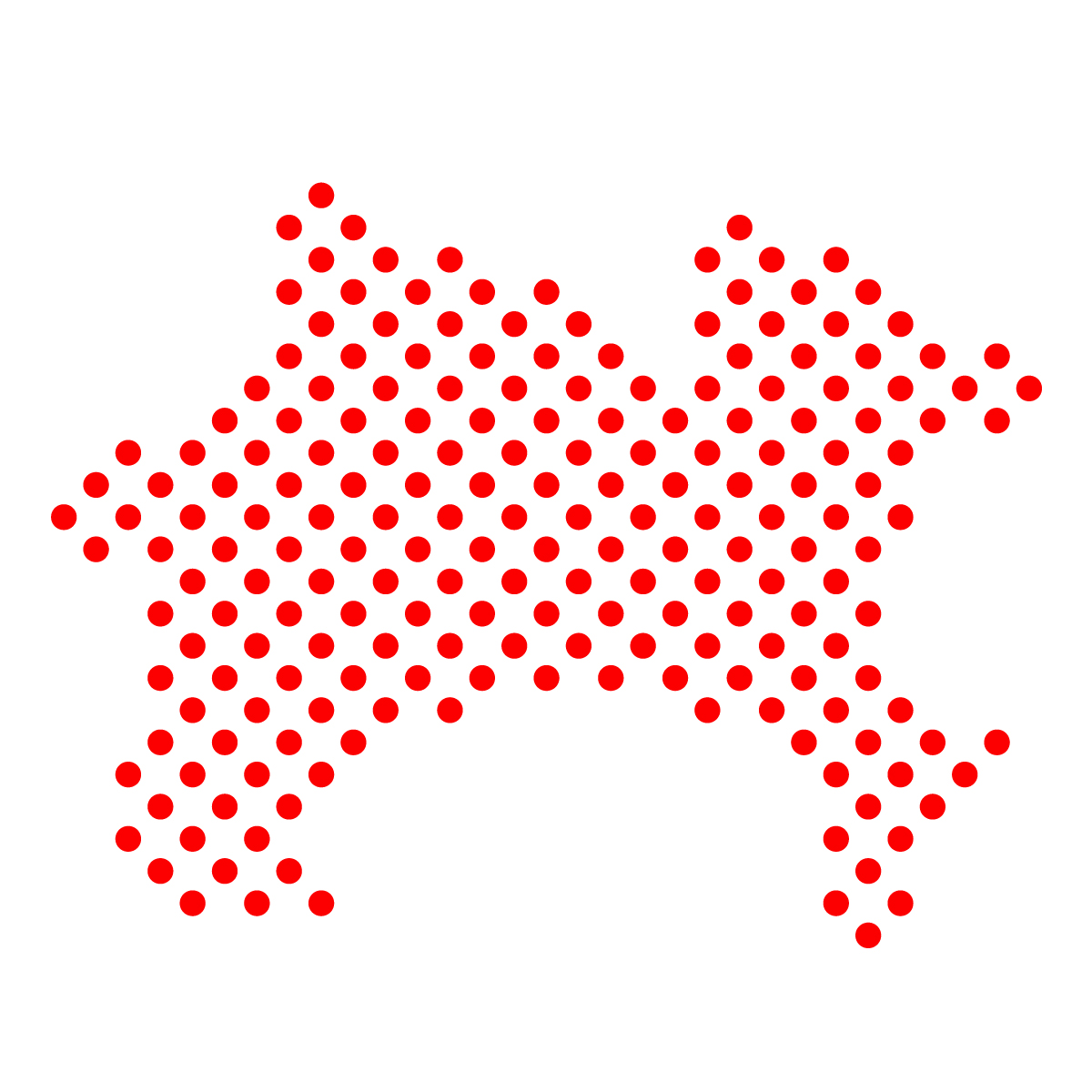 神奈川県の無料フリーイラスト｜ドット・丸4(赤)