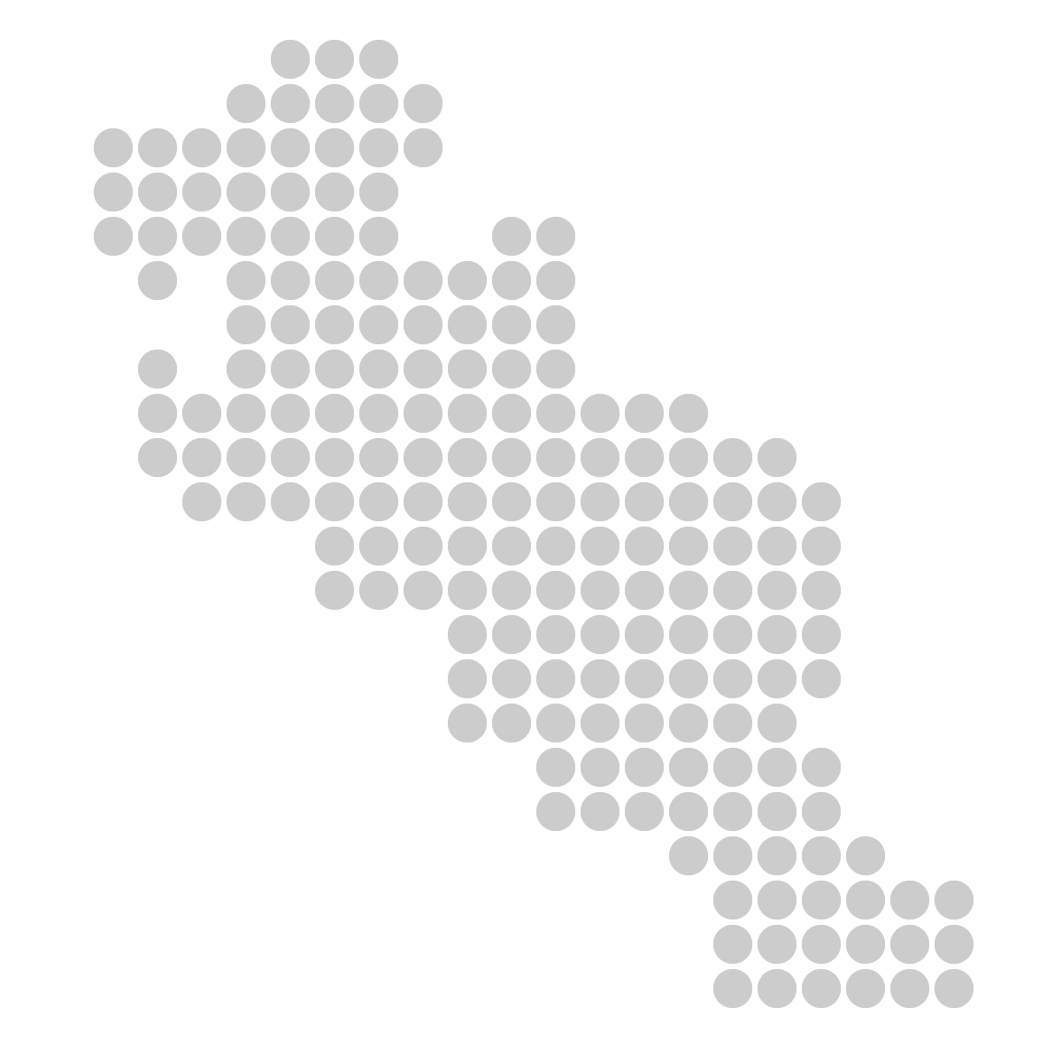 京都府の無料フリーイラスト｜ドット・丸1(グレー)