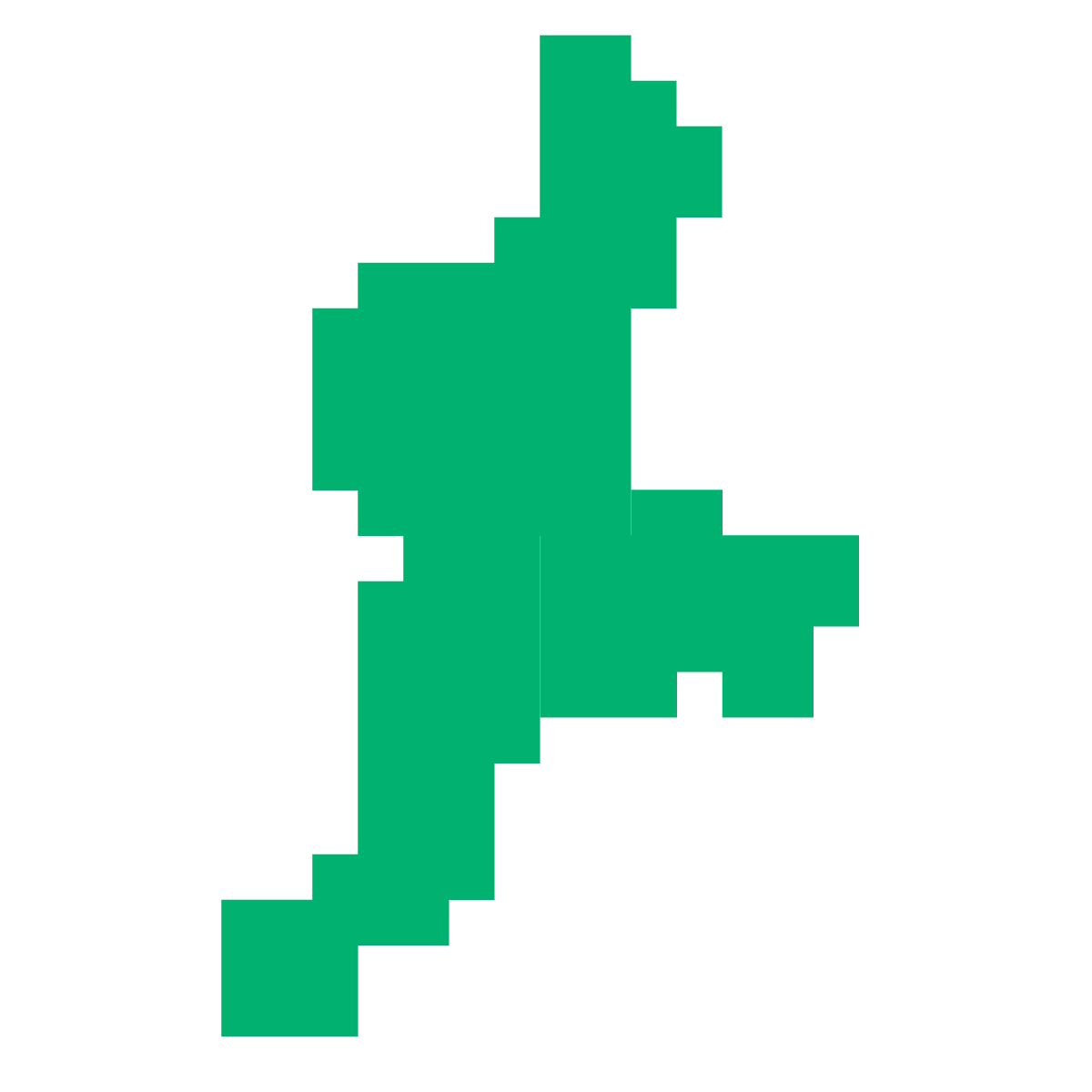 三重県の無料フリーイラスト|ドット・四角3(緑)