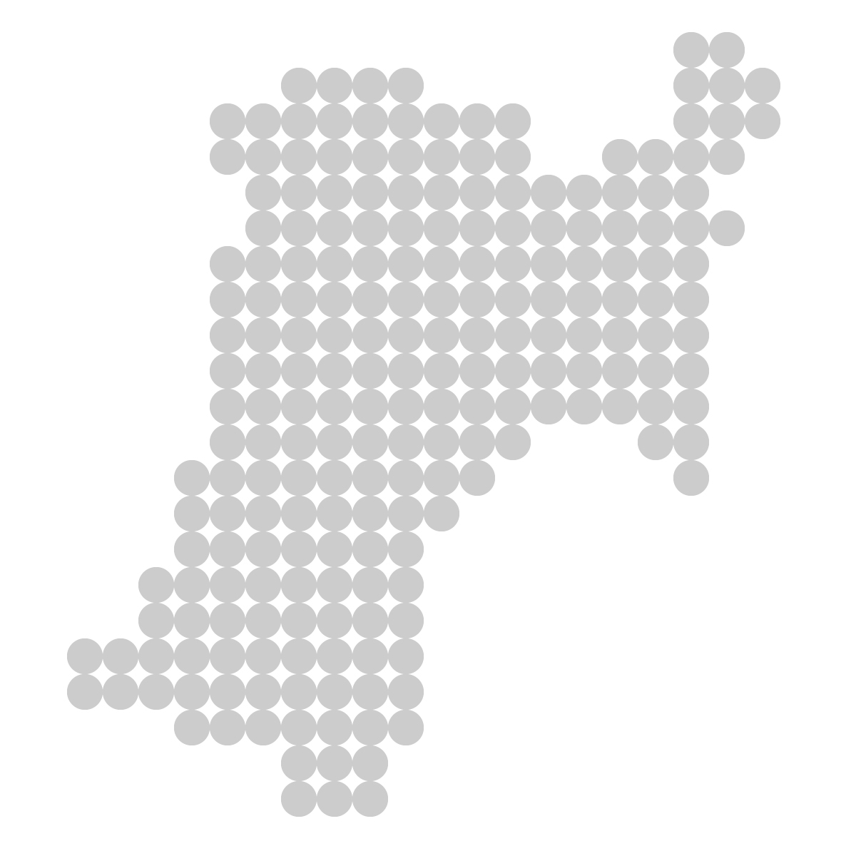 宮城県の無料フリーイラスト｜ドット・丸3(グレー)